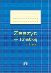 ZESZYT W KRATKĘ Z TŁEM