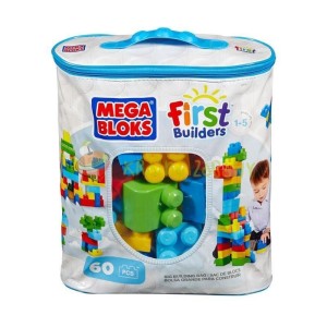 MEGA BLOKS DUŻA ECO TORBA Z KLOCKAMI NIEBIESKA