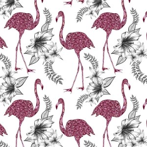 KARNET SWAROVSKI KWADRAT CL0405 ETNICZNE FLAMINGI