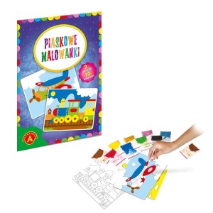 PIASKOWE MALOWANKI POCIĄG I SAMOLOT ALEX