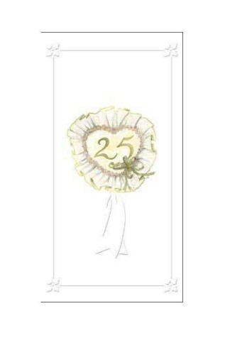 Karnet 10x23cm + koperta Rocznica 25