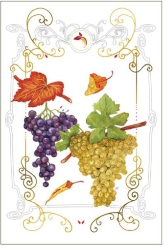 Karnet 12x18cm + koperta Winogrona