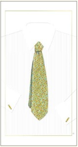 KARNET 12X23CM + KOPERTA KRAWAT ZIELONY
