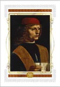 KARNET 16X23CM + KOPERTA LEONARDO DA VINCI