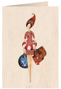 KARNET DREWNIANY C6 + KOPERTA PLAŻA