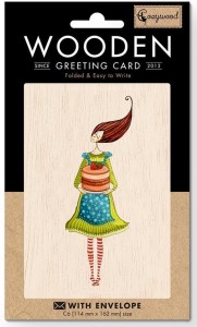 KARNET DREWNIANY C6 + KOPERTA TORT TRUSKAWKOWY