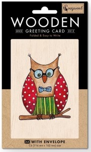 KARNET DREWNIANY C6 + KOPERTA SOWA