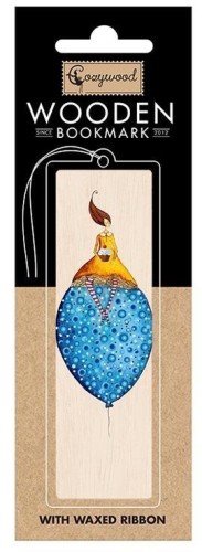 Zakładka drewniana Kobieta na balonie, Cozywood