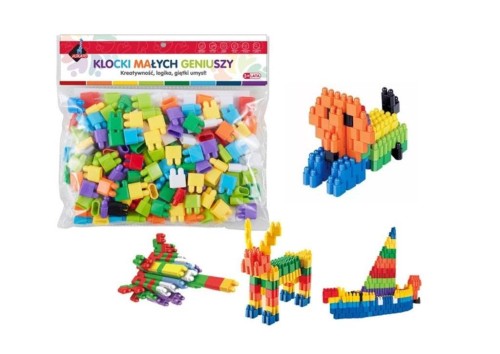 Klocki małych geniuszy - Cegiełki 160 elementów