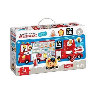 PUZZLE Z DZIURKĄ WÓZ STRAŻACKI 2+