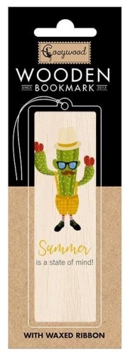 Zakładka drewniana Pan Kaktus, Cozywood