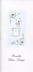 KARNET CHRZEST DL C12 - KOSZULKA CHŁOPIEC