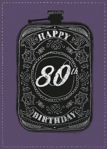 KARNET B6 Z KOPERTĄ URODZINY 80