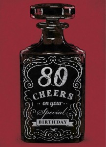 KARNET B6 Z KOPERTĄ URODZINY 80