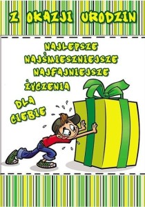 KARNET YOUNG B6 + KOPERTA WZÓR NR 014 URODZINY