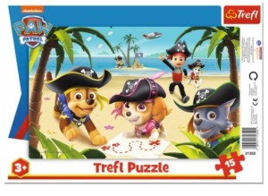PUZZLE RAMKOWE 15 PRZYJACIELE Z PSIEGO PATR. TREFL