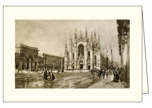 KARNET Z KOPERTĄ ITW 014 MILANO PIAZZA DEL DUOMO