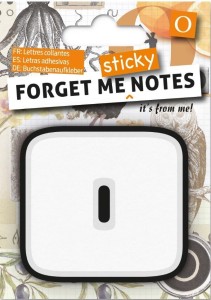 FORGET ME STICKY NOTES KART SAMOPRZYLEPNE LITERA O