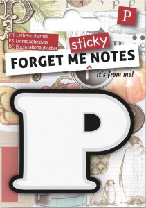 FORGET ME STICKY NOTES KART SAMOPRZYLEPNE LITERA P