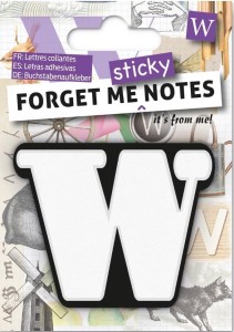FORGET ME STICKY NOTES KART SAMOPRZYLEPNE LITERA W
