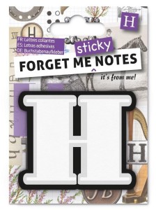 FORGET ME STICKY NOTES KART SAMOPRZYLEPNE LITERA H