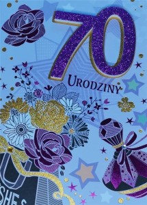 KARNET PRZESTRZENNY B6 URODZINY 70 KOBIETA