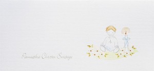 KARNET CHRZEST DL C06 - ŚWIECA CHŁOPIEC