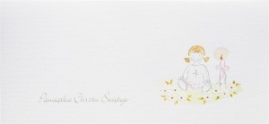 KARNET CHRZEST DL C05 - ŚWIECA DZIEWCZYNKA