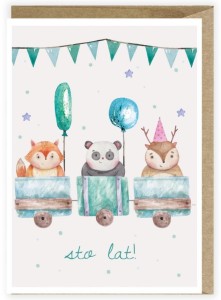 KARTKA URODZINOWA ROCZEK ZWIERZAKI K116