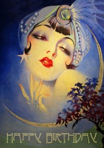 KARNET B6 BROKAT Z KOPERTĄ URODZINY DŻIN