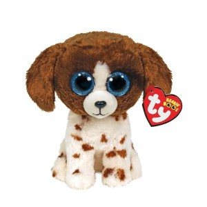 BEANIE BOOS MUUDLES - BRĄZOWO-BIAŁY PIES 15CM, TY