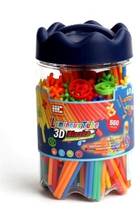 KLOCKI MAŁYCH GENIUSZY - SŁOMKI ŚWIECĄCE 560 EL