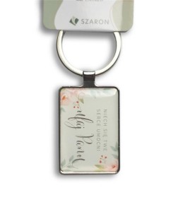 BRELOK METALOWY SREBRNY - NIECH SIĘ TWE SERCE