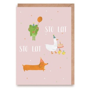 KARTKA URODZINOWA ZWIERZAKI K152