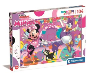 PUZZLE 104 SUPER KOLOR MINNIE, CLEMENTONI