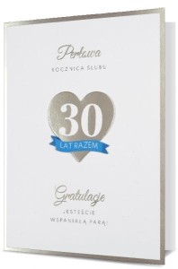 KARNET B6 ROCZNICA ŚLUBU PERŁOWA HM200-2529