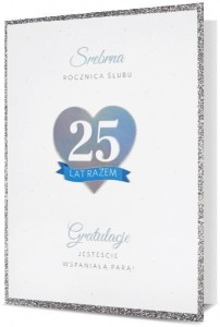 KARNET B6 ROCZNICA ŚLUBU SREBRNA HM200-2528