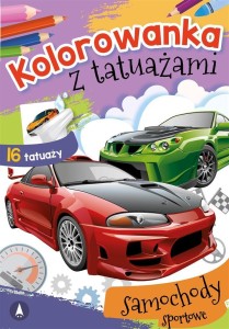 KOLOROWANKA Z TATUAŻAMI. SAMOCHODY SPORTOWE
