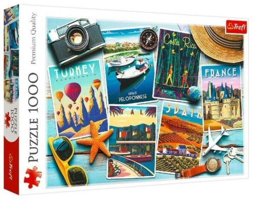 Puzzle 1000 Wakacyjne pocztówki TREFL, Trefl