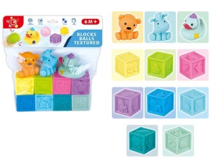 KLOCKI MIĘKKIE SENSORYCZNE 11SZT, TRIFOX