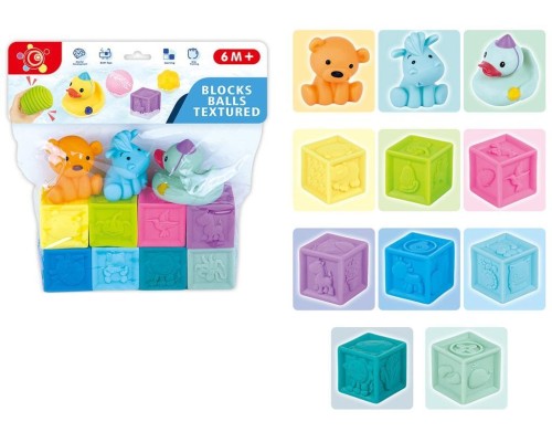 Klocki miękkie sensoryczne 11szt, Trifox