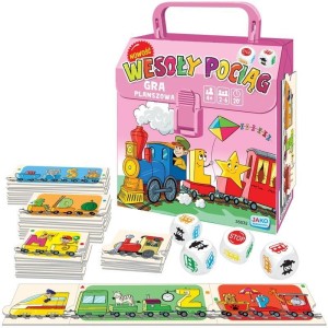 WESOŁY POCIĄG. GRA PLANSZOWA (RÓŻOWY)