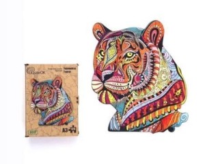 PUZZLE DREWNIANE EKO 129 TAJEMNICZY TYGRYS A3