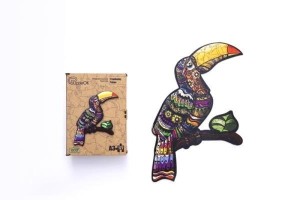 PUZZLE DREWNIANE EKO 127 TROPIKALNY TUKAN A3