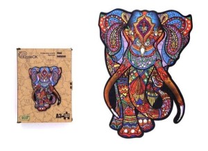 PUZZLE DREWNIANE EKO 132 SŁOŃ INDYJSKI A3