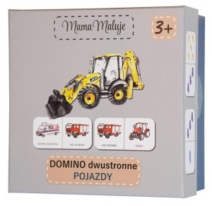 DOMINO DWUSTRONNE POJAZDY, MAMA MALUJE