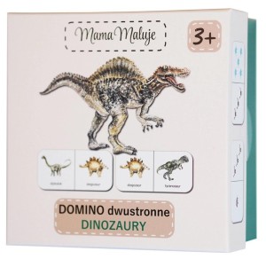DOMINO DWUSTRONNE DINOZAURY, MAMA MALUJE