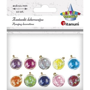 ZAWIESZKI DEKORACYJNE KULE 16MM 10SZT.