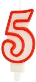 ŚWIECZKA 5 CZERWONA