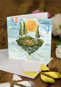 KARNET DUŻY Z 2 MOTYLKAMI NARODZINY PIKNIK